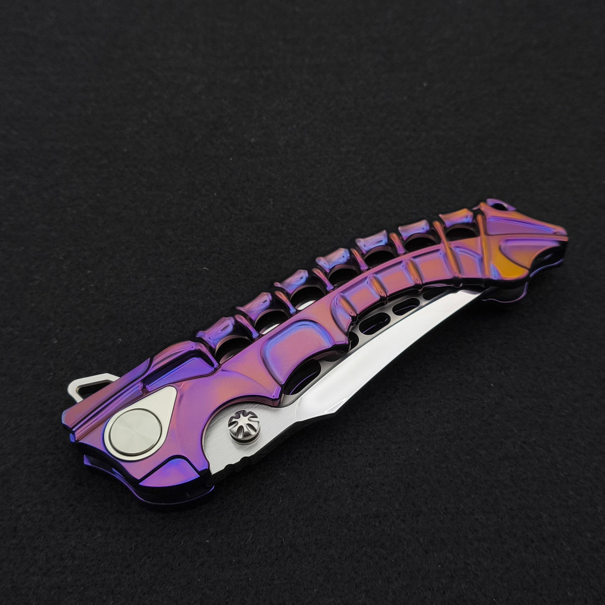 ADV Scavenger Gen 2, Integral Titanium Handle, Purple and Mirror finish, M390 5