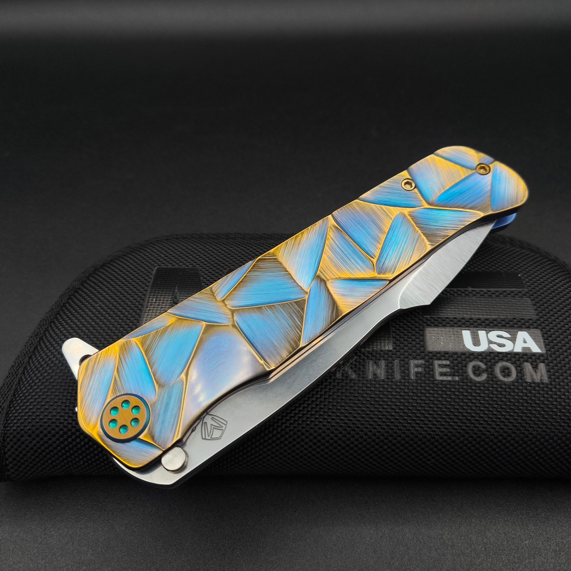 Medford Gigantes, Aqua and Bronze Stained Glass 3