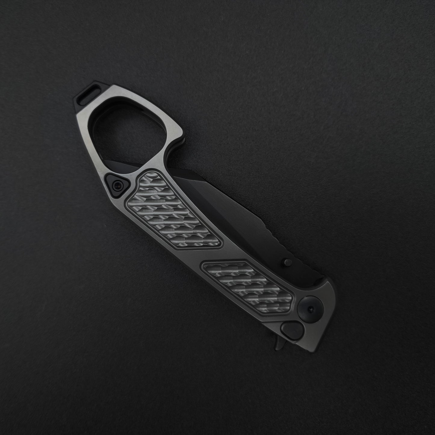 Half Face Blades SHPOS monolithic folder, grey body, Gen 3 4