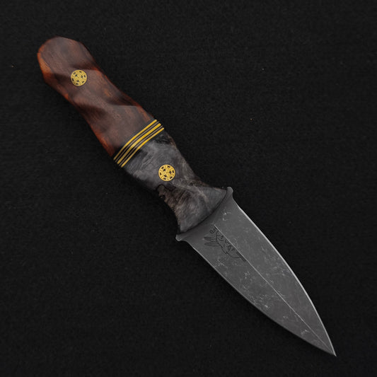 Half Face Blades Pulse Checker Dyed Buckeye Burl, Desert Ironwood 1