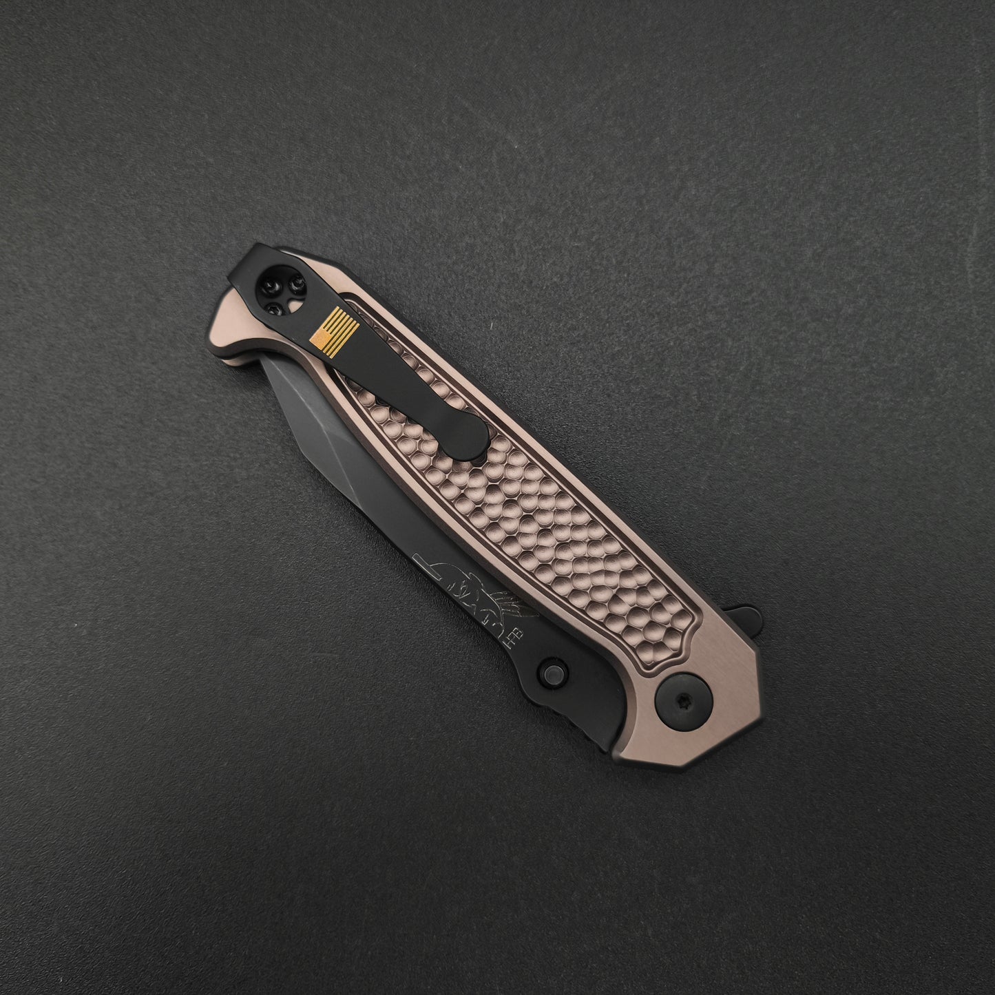 Half Face Blades Disaster Folder, Anodized Grey, nitride black blade 3