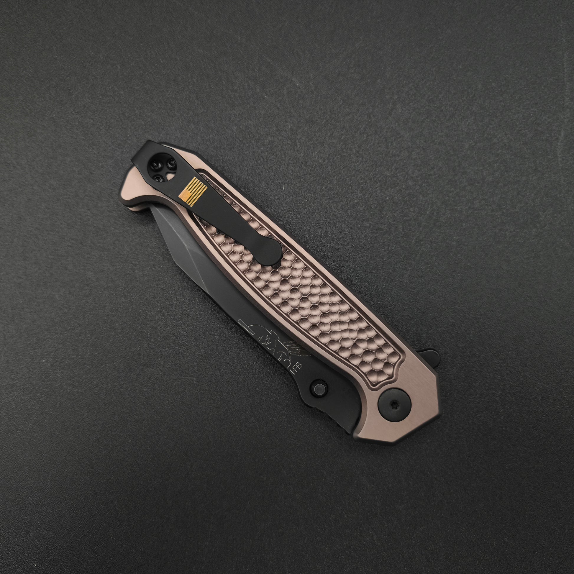 Half Face Blades Disaster Folder, Anodized Grey, nitride black blade 3