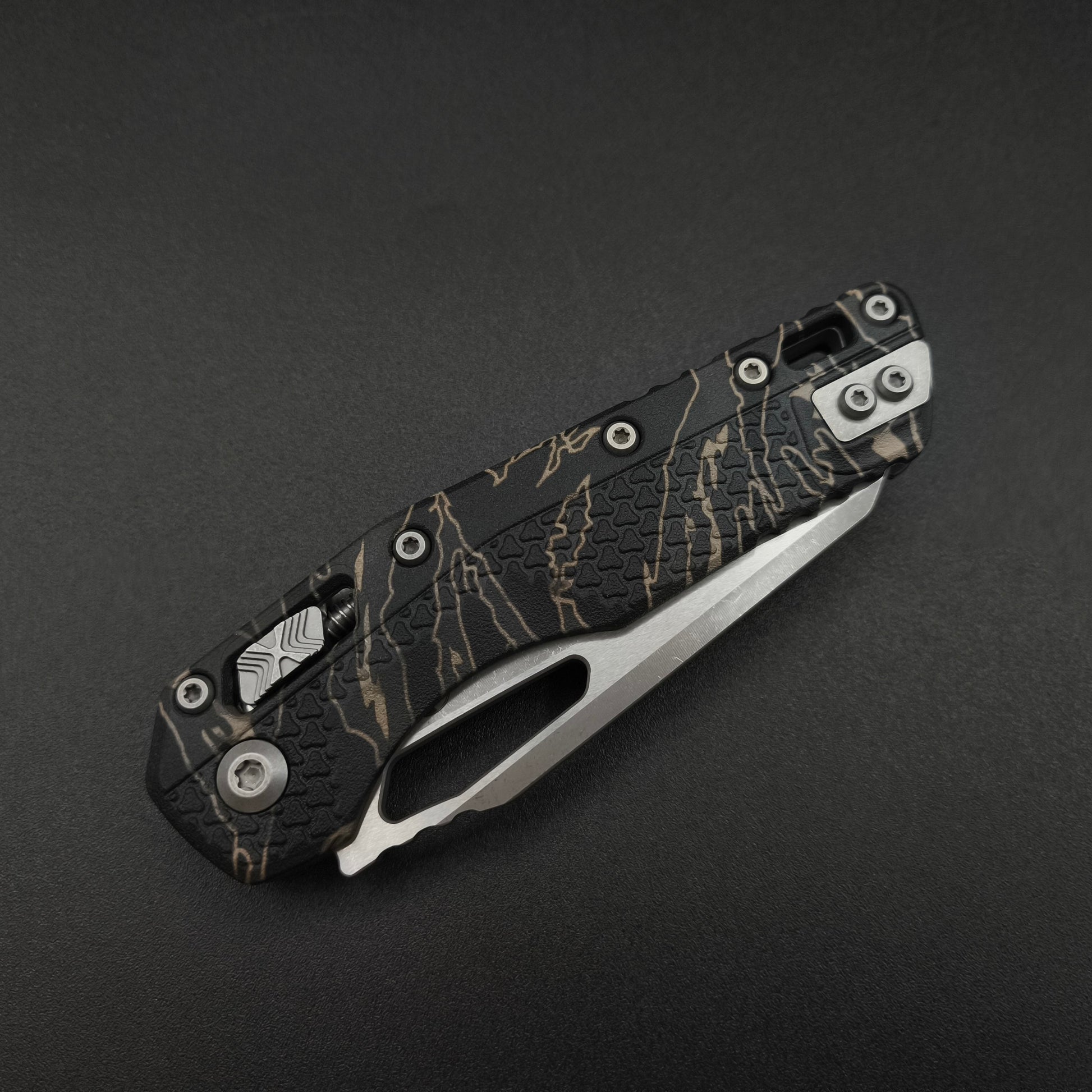 Microtech MSI S/E Tri-Grip Polymer Tiger Stipe Camo Apocalyptic FS 3