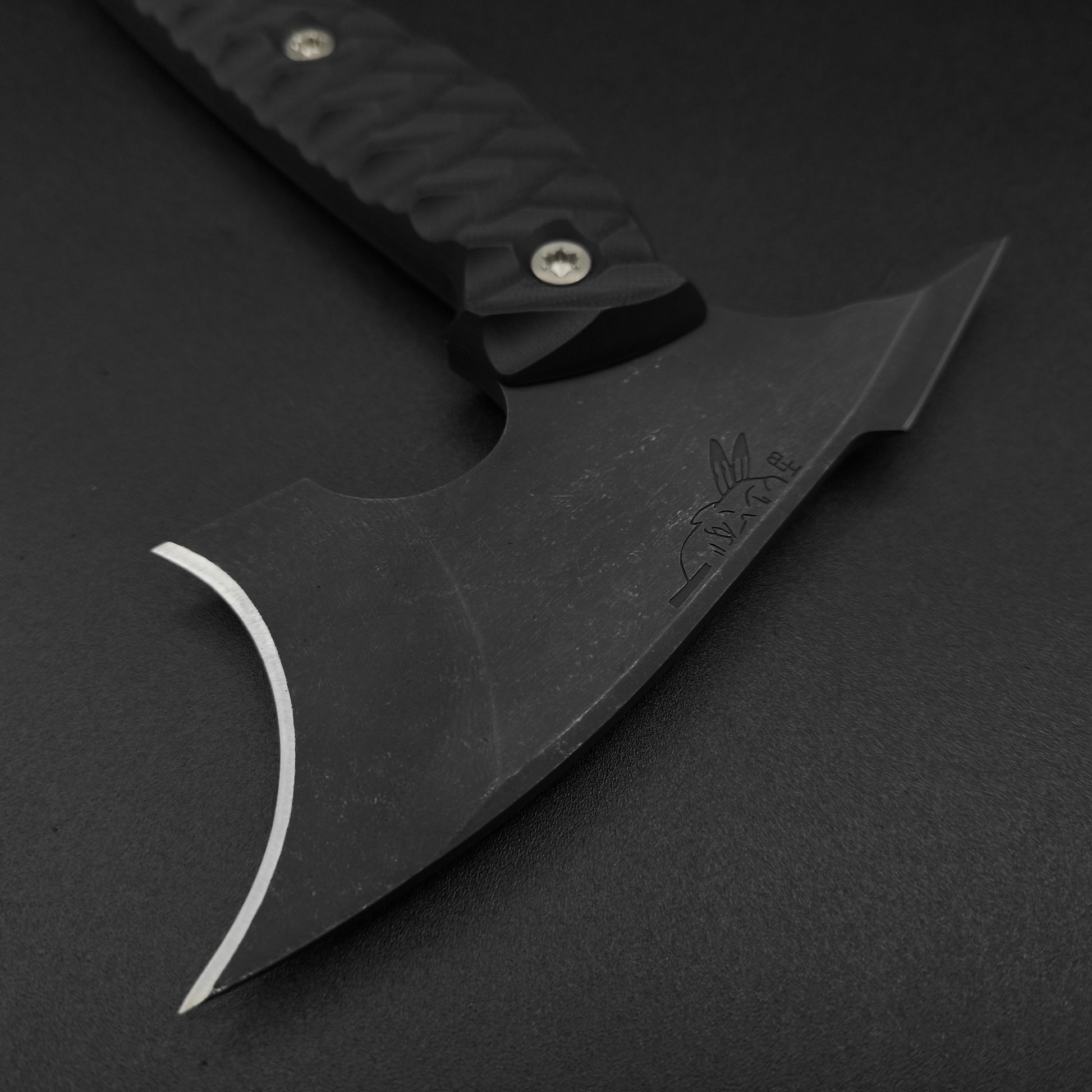 Half Face Blades Crescent Hawk Black G10 4