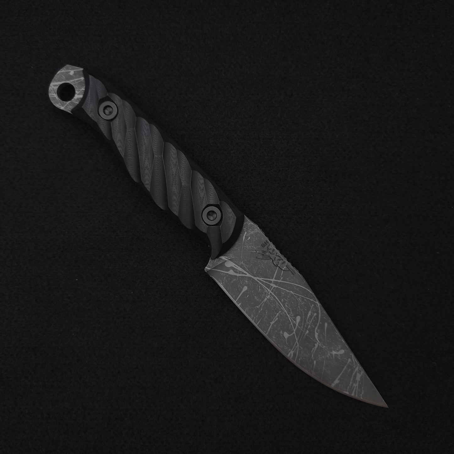 Half Face Blades Crow Jr Black G10, Acid Splash