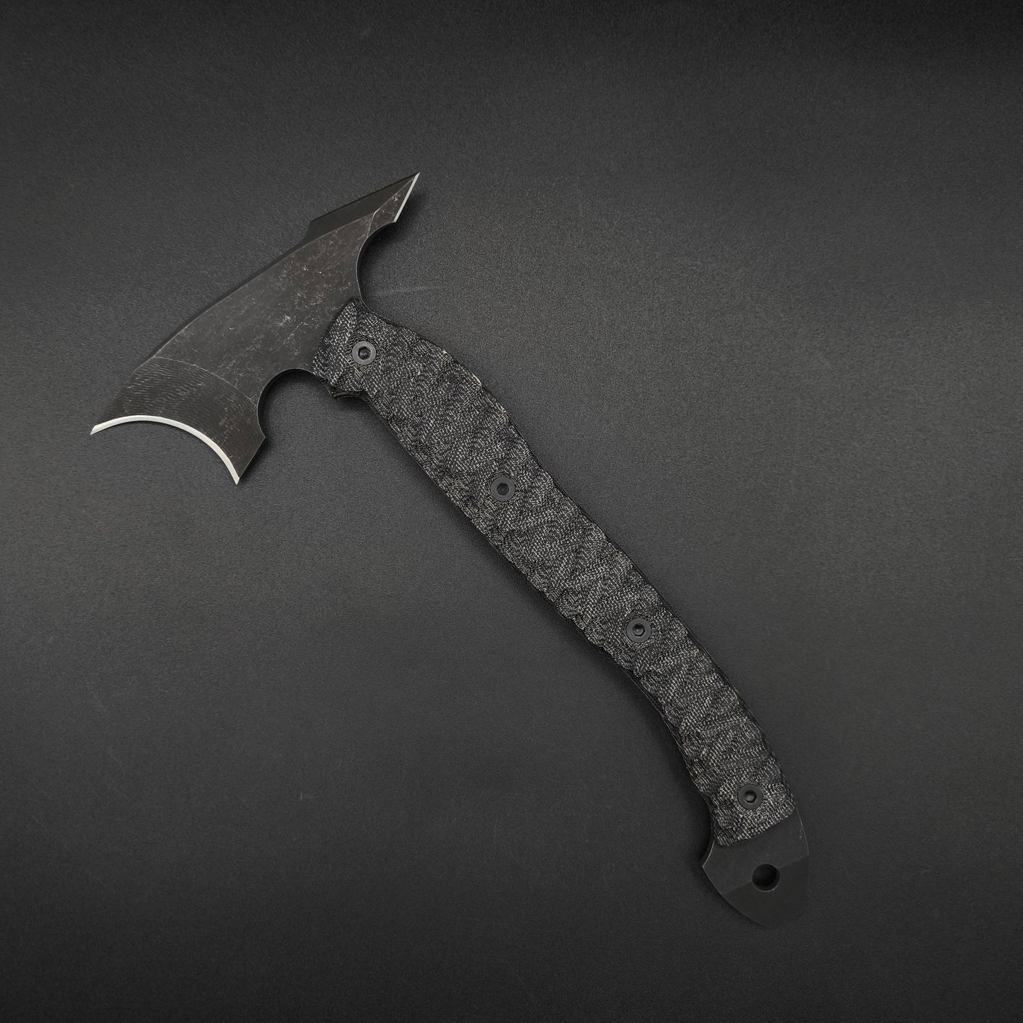 Half Face Blades Crescent Hawk Black Canvas Micarta