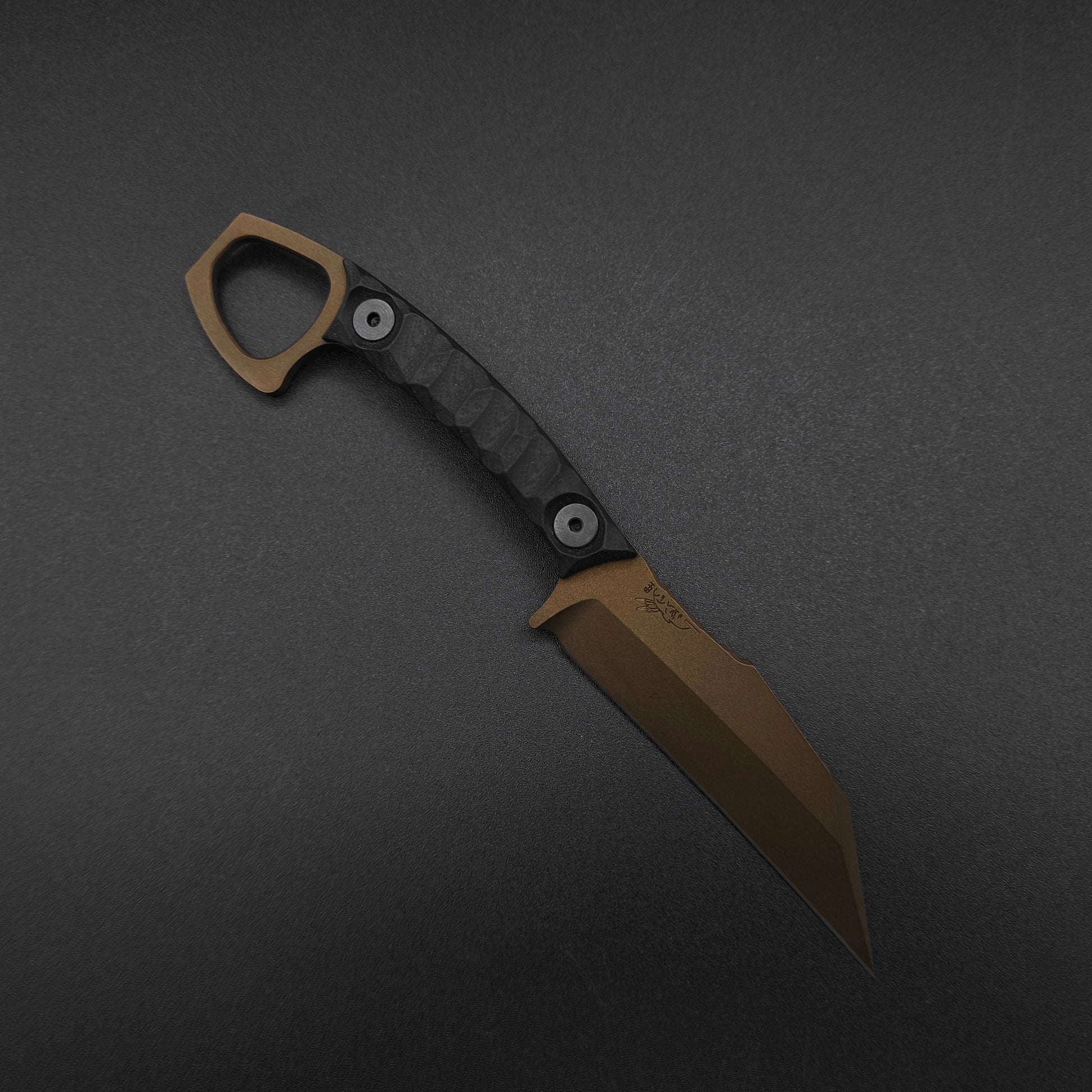 Half Face Blades SHPOS Black G10, Midnight Bronze Cerakote 1