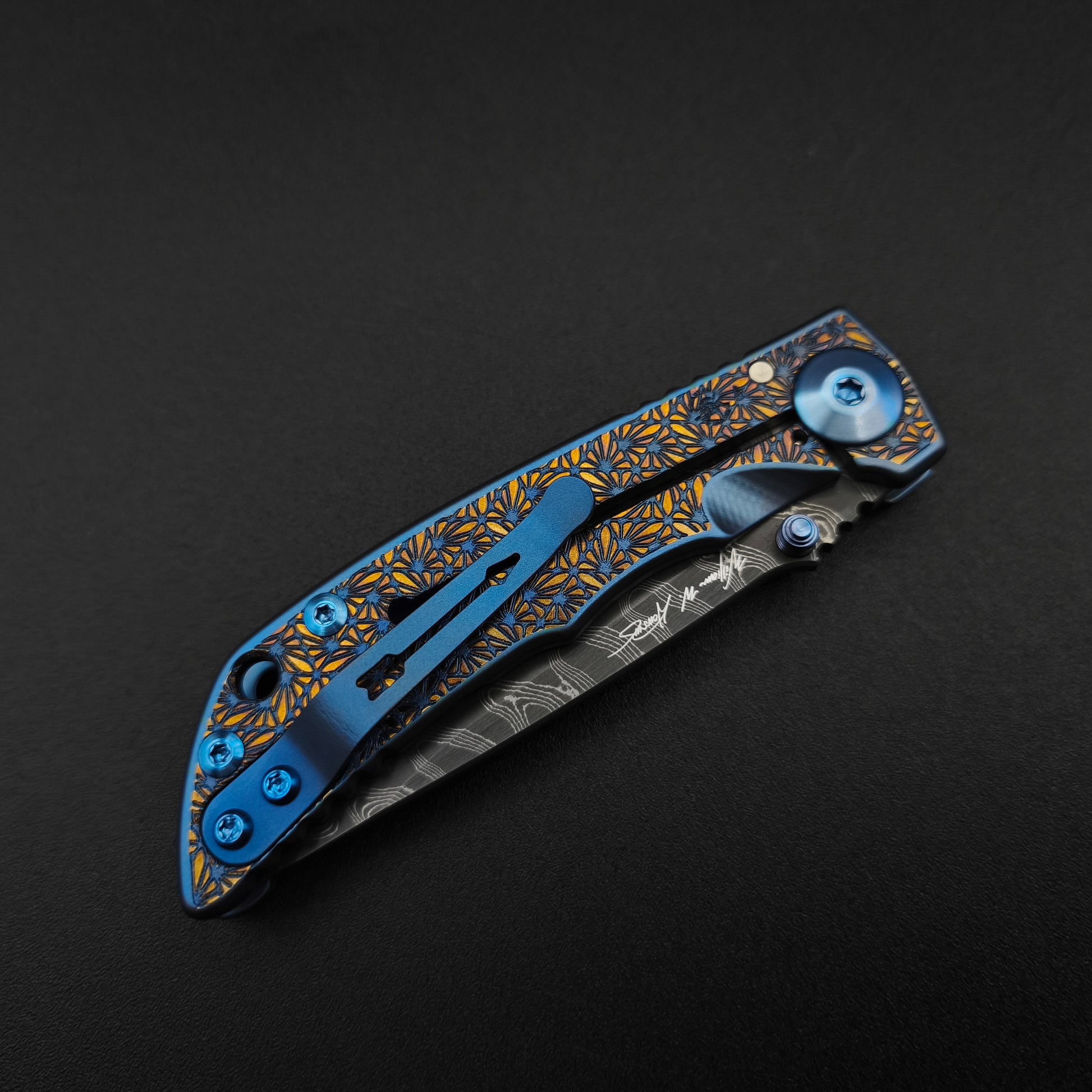 Spartan Blades Harsey Folder SHF 3.25 SF10 Custom Chad Nichols Damascus Regal 5