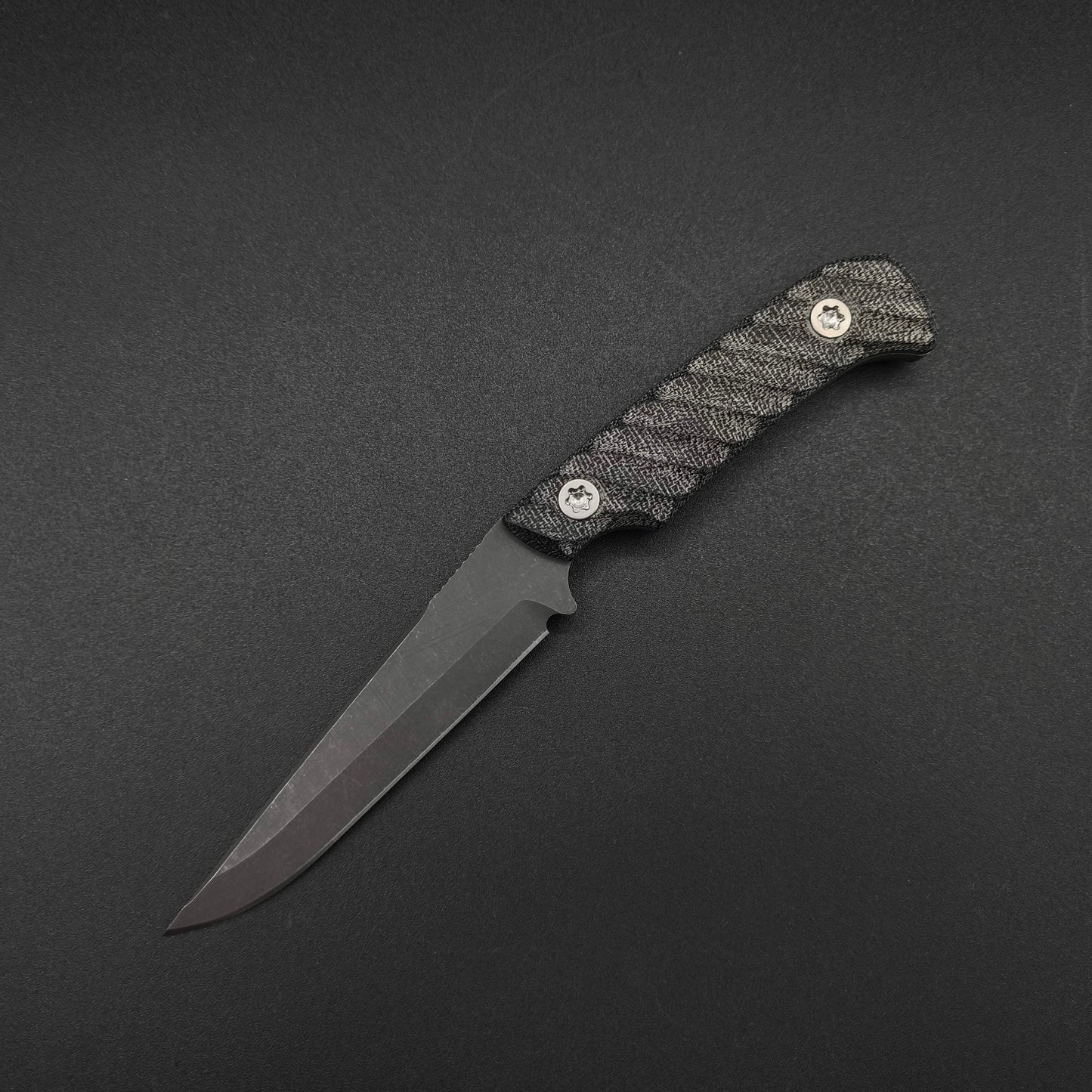 Half Face Blades Boogeyman Black Canvas Micarta 2