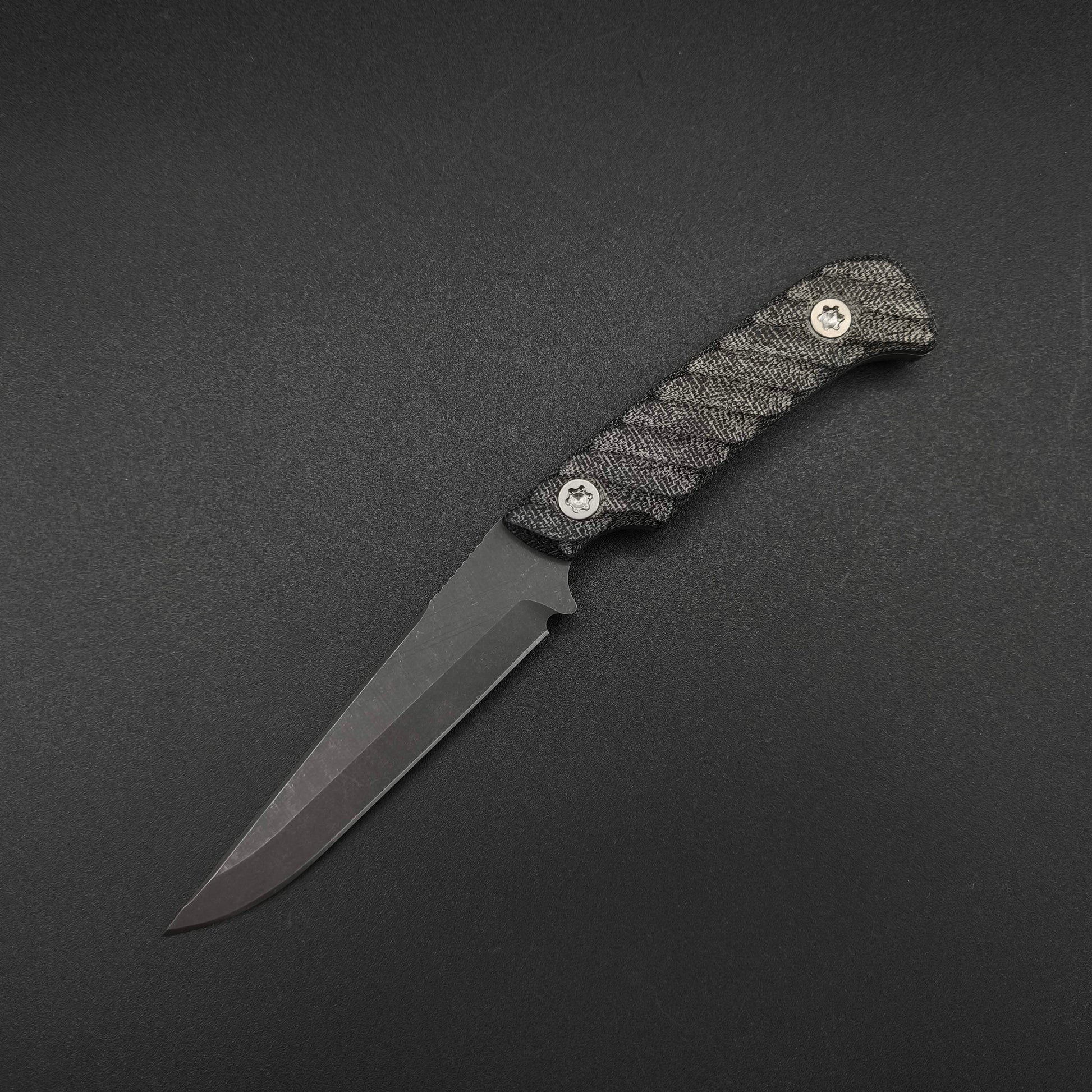 Half Face Blades Boogeyman Black Canvas Micarta 2