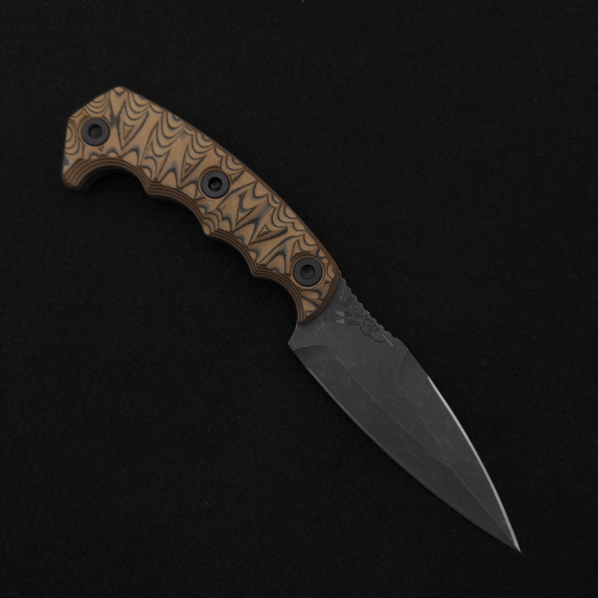 Half Face Blades HUMINT 4" Tan/Black G10 1