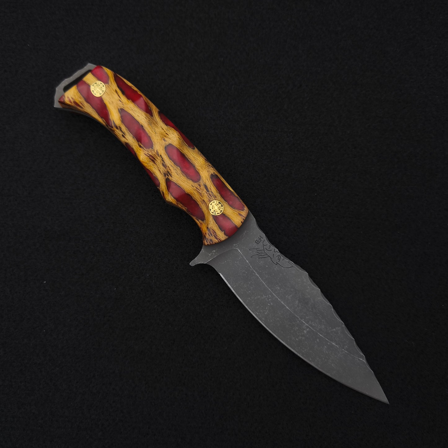 Half Face Blades Ishi, Cholla and Blood Red Resin