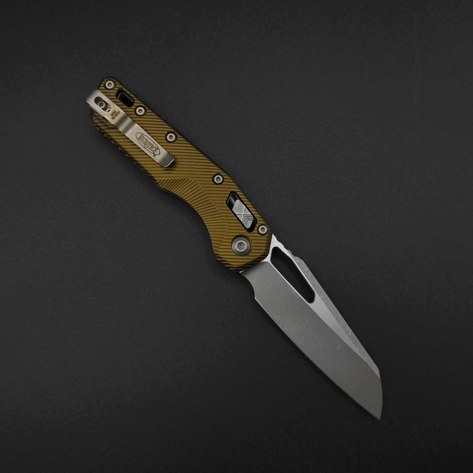 Microtech MSI S/E Apocalyptic Fluted OD Green Aluminium 2