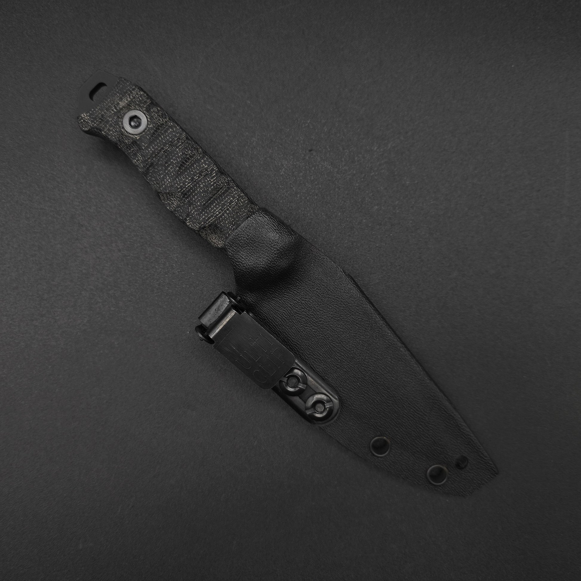 Half Face Blades Field Knife Jr Black Canvas Micarta, Armor Black 4