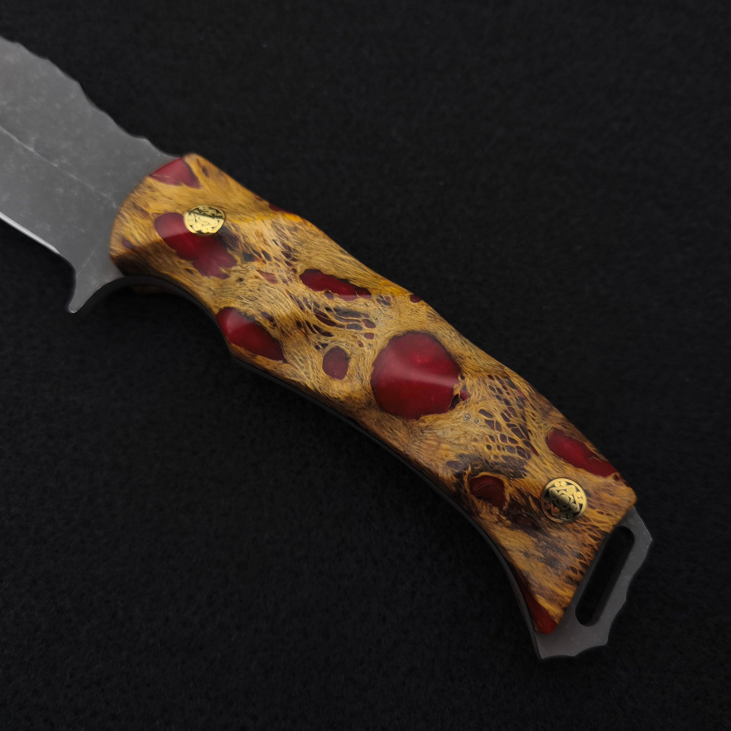 Half Face Blades Ishi, Cholla and Blood Red Resin