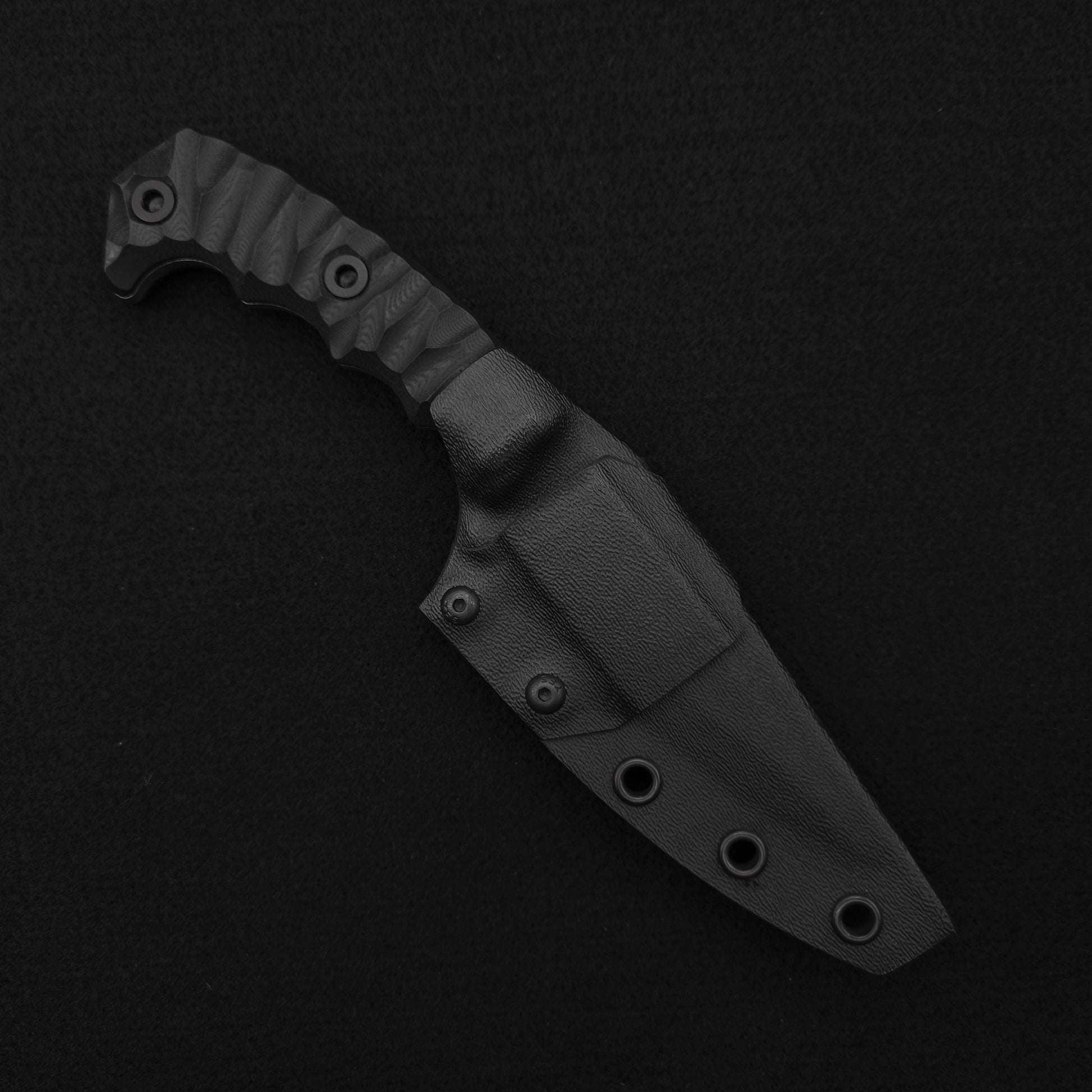 Half Face Blades HUMINT 4" Black G10, Acid Splash 3