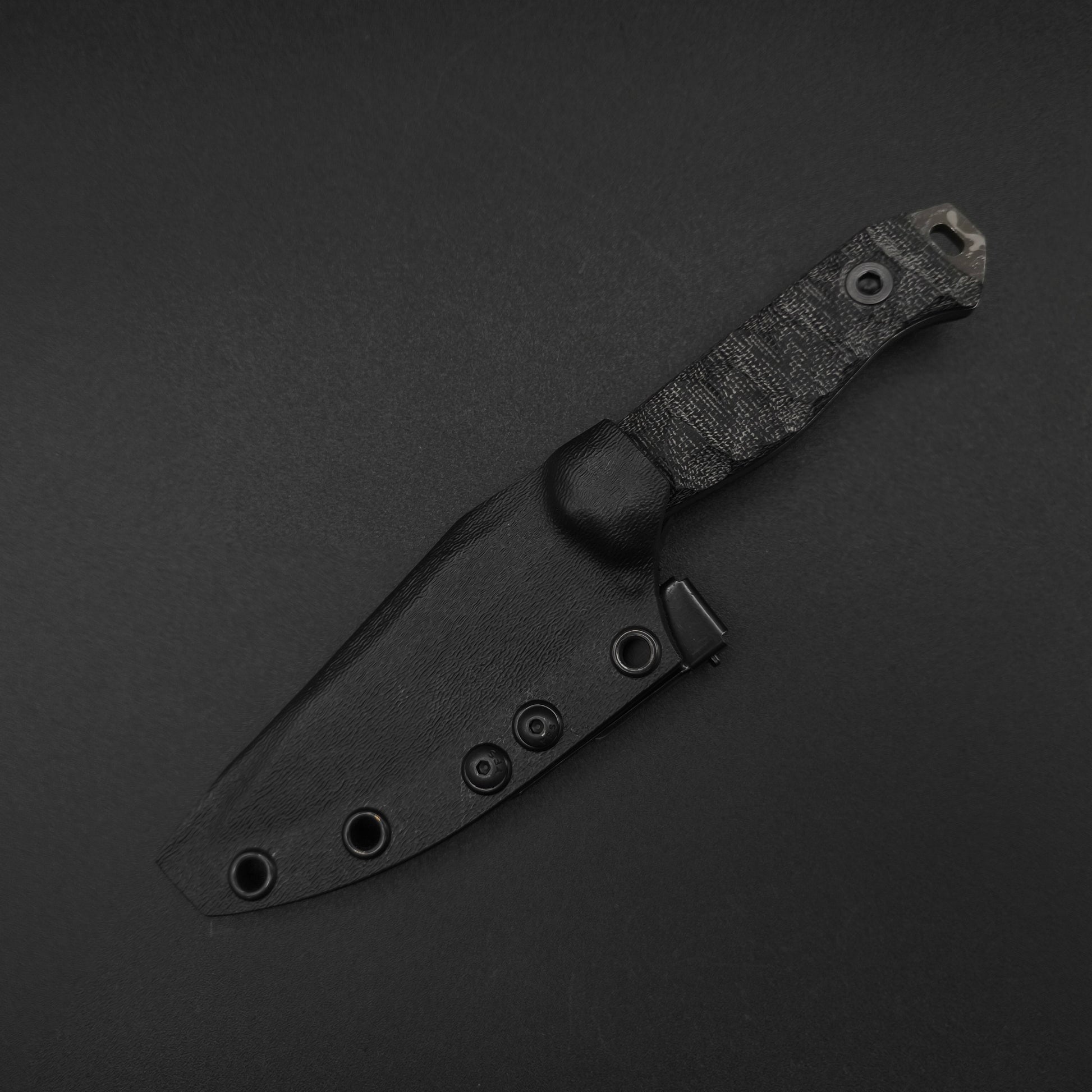 Half Face Blades Field Knife Jr Black Canvas Micarta 4