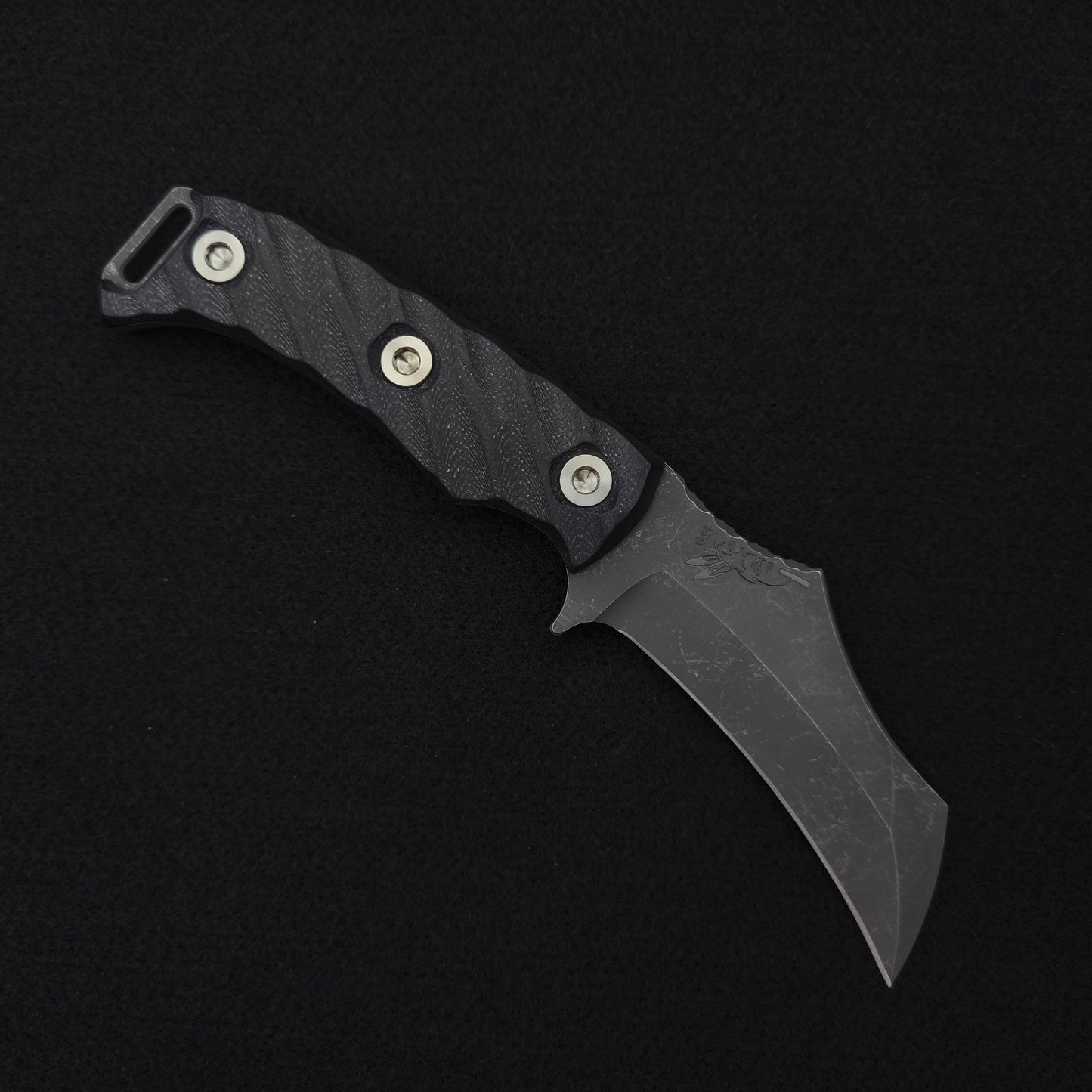 Half Face Blades Vulture, Black G10, Stonewashed