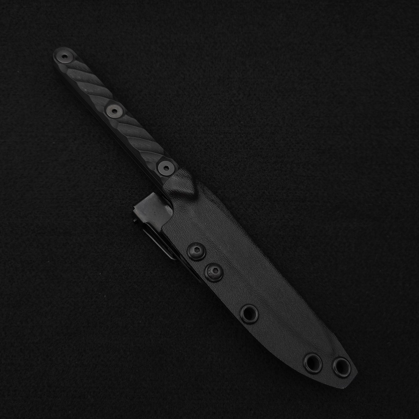 Half Face Blades OSS Spike, Black G10, Armor Black Cerakote