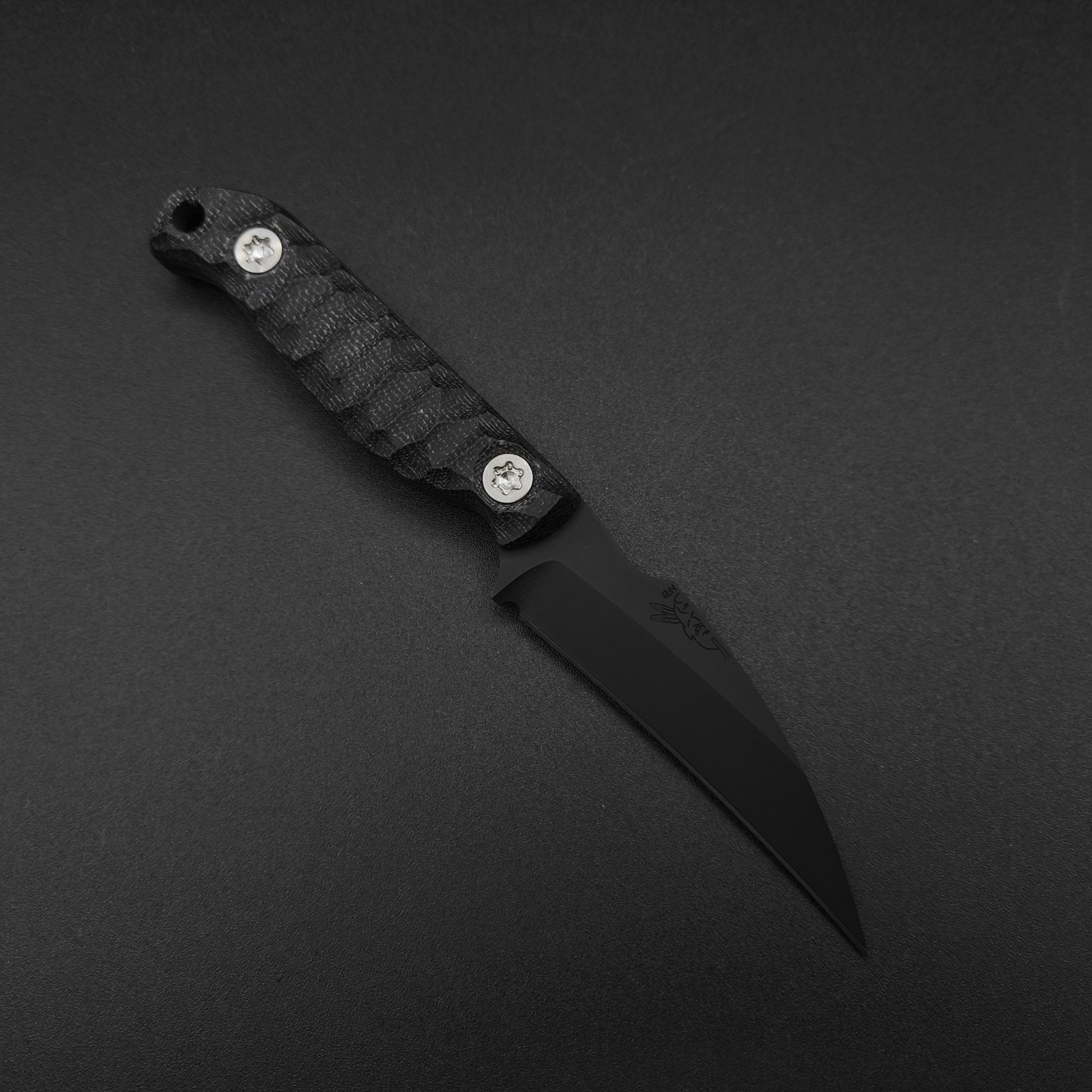 Half Face Blades Gula Gula Black canvas micarta, Armor Black cerakote 1
