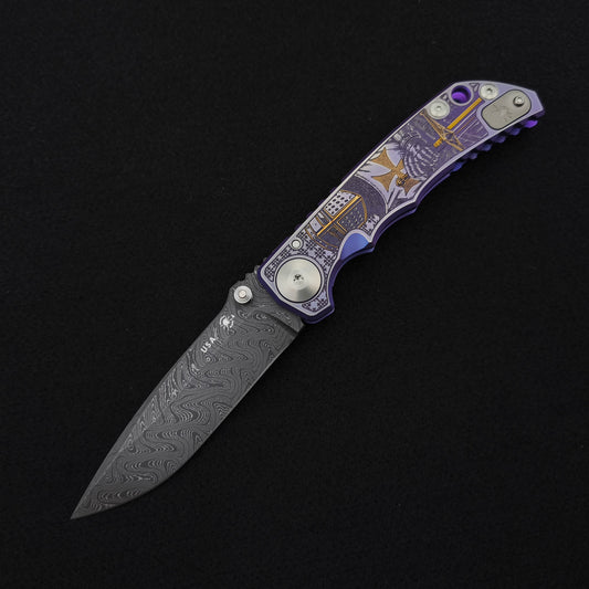 Spartan Blades Harsey Folder SF5 Custom Chad Nichols Damascus Templar Special Edition 1