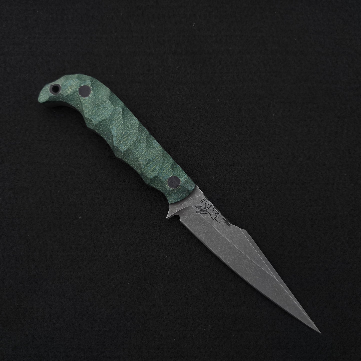 Half Face Blades Senator Juniper Green Jute Micarta