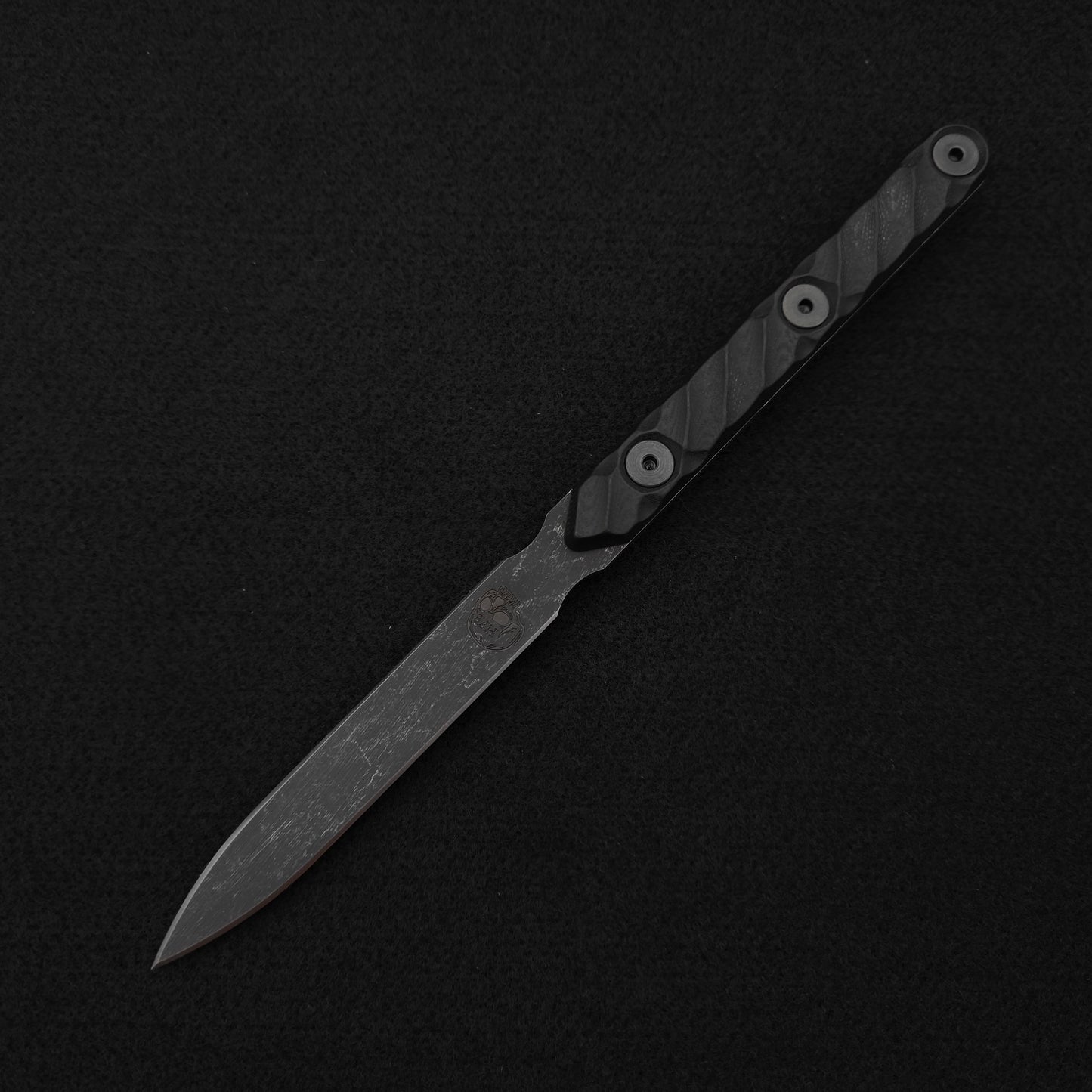 Half Face Blades OSS Spike, Black G10, stonewashed