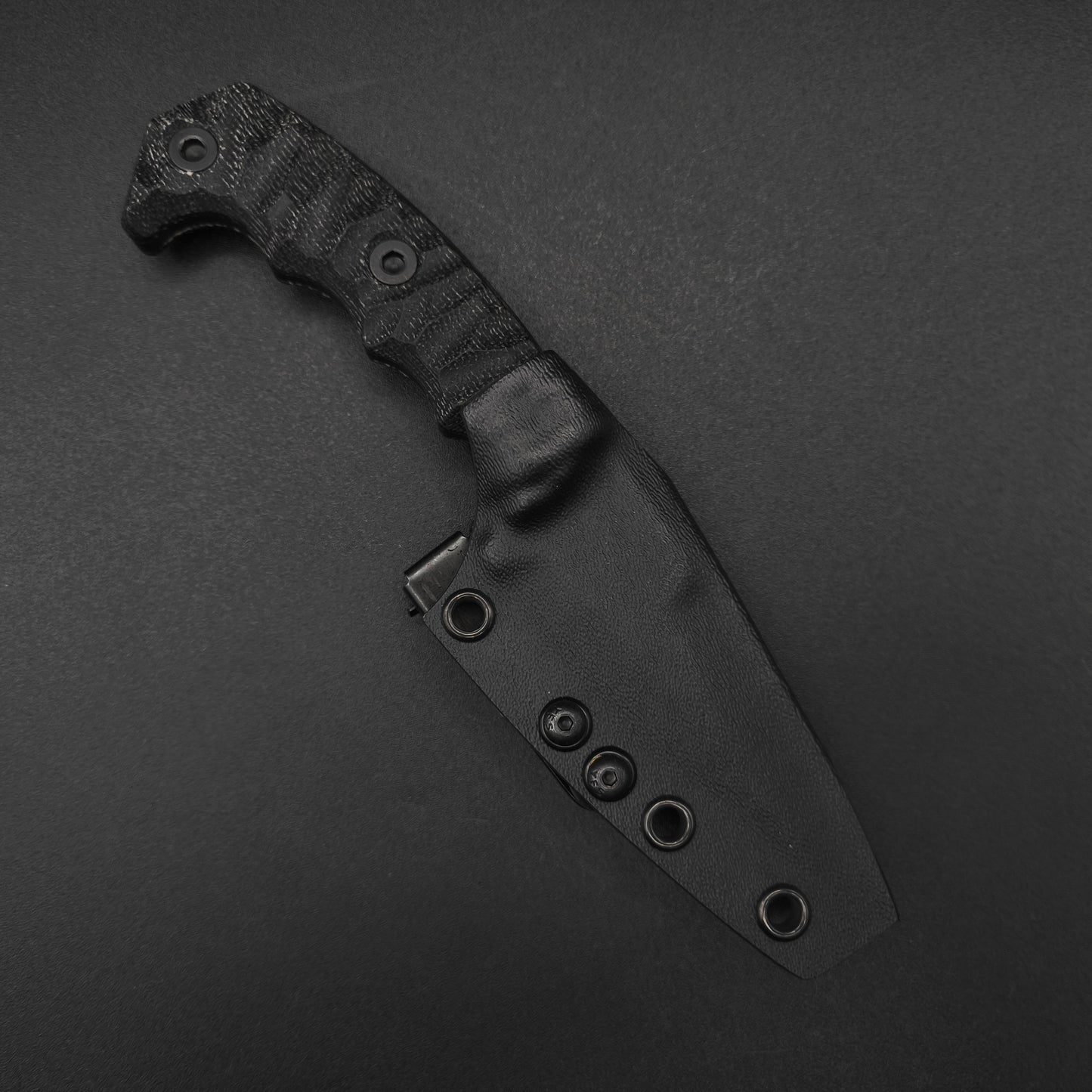 Half Face Blades HUMINT 3" Black Canvas Micarta, Armor Black