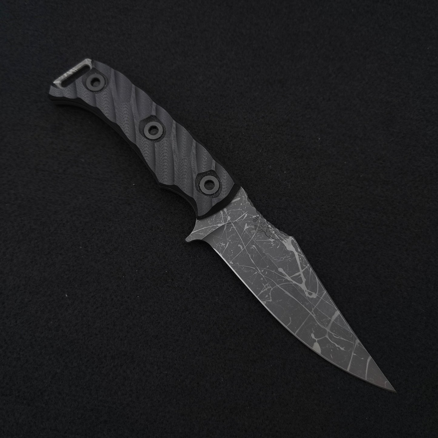 Half Face Blades Tosahwi Black G10 Acid Splash 1