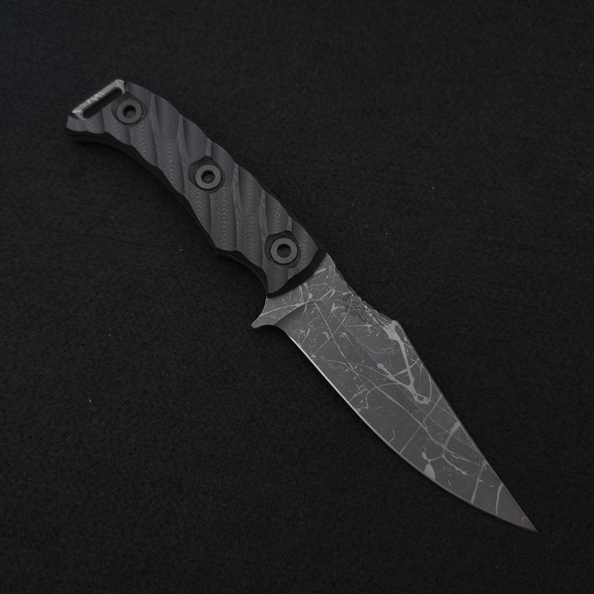 Half Face Blades Tosahwi Black G10 Acid Splash 1