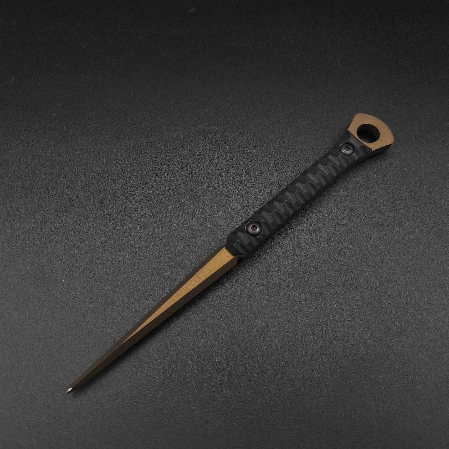 Half Face Blades Cardiac Spike Black G10, Midnight Bronze Cerakote