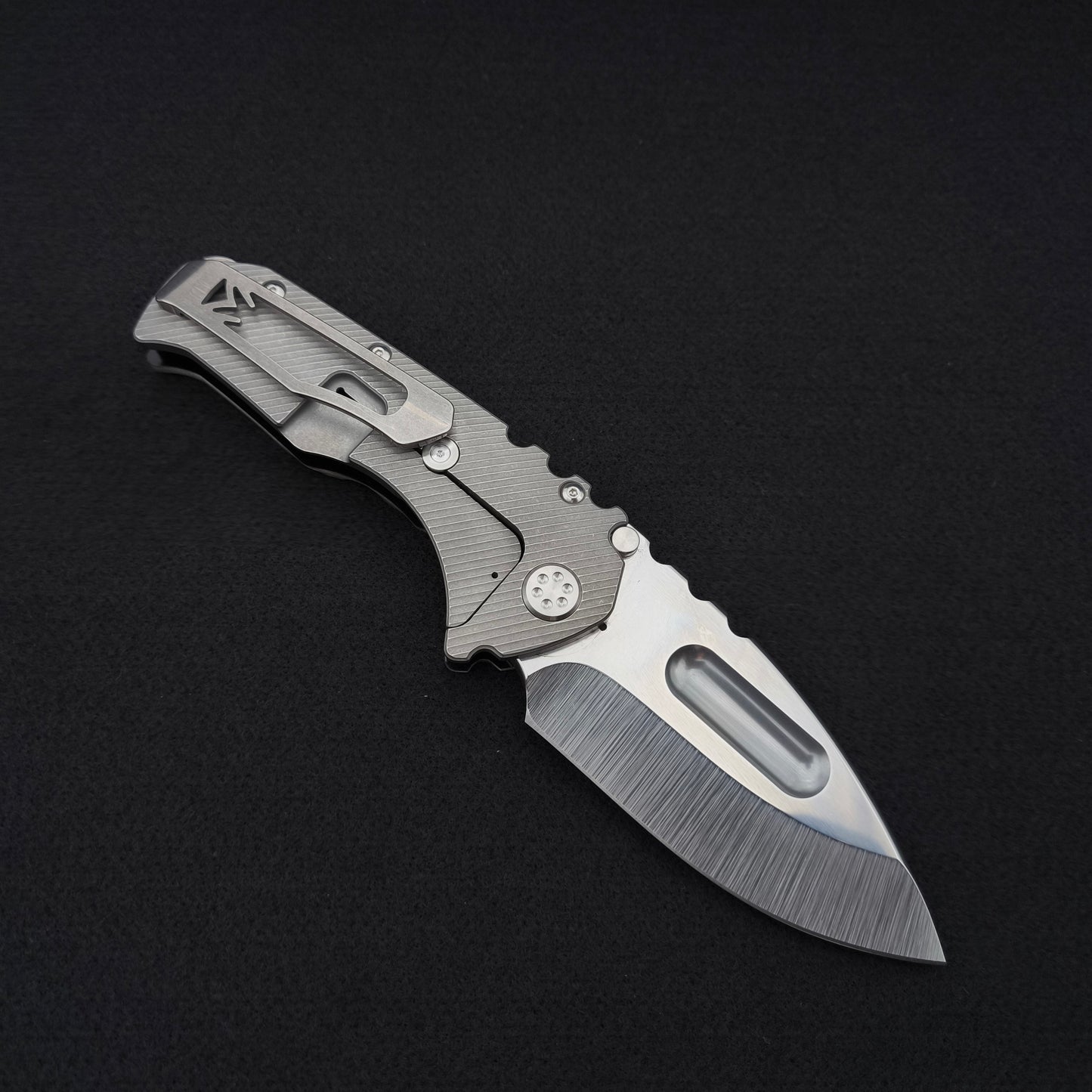 Medford Praetorian Ti-C Tumbled Drop Point, Black Tan Contoured G10 Titan 2