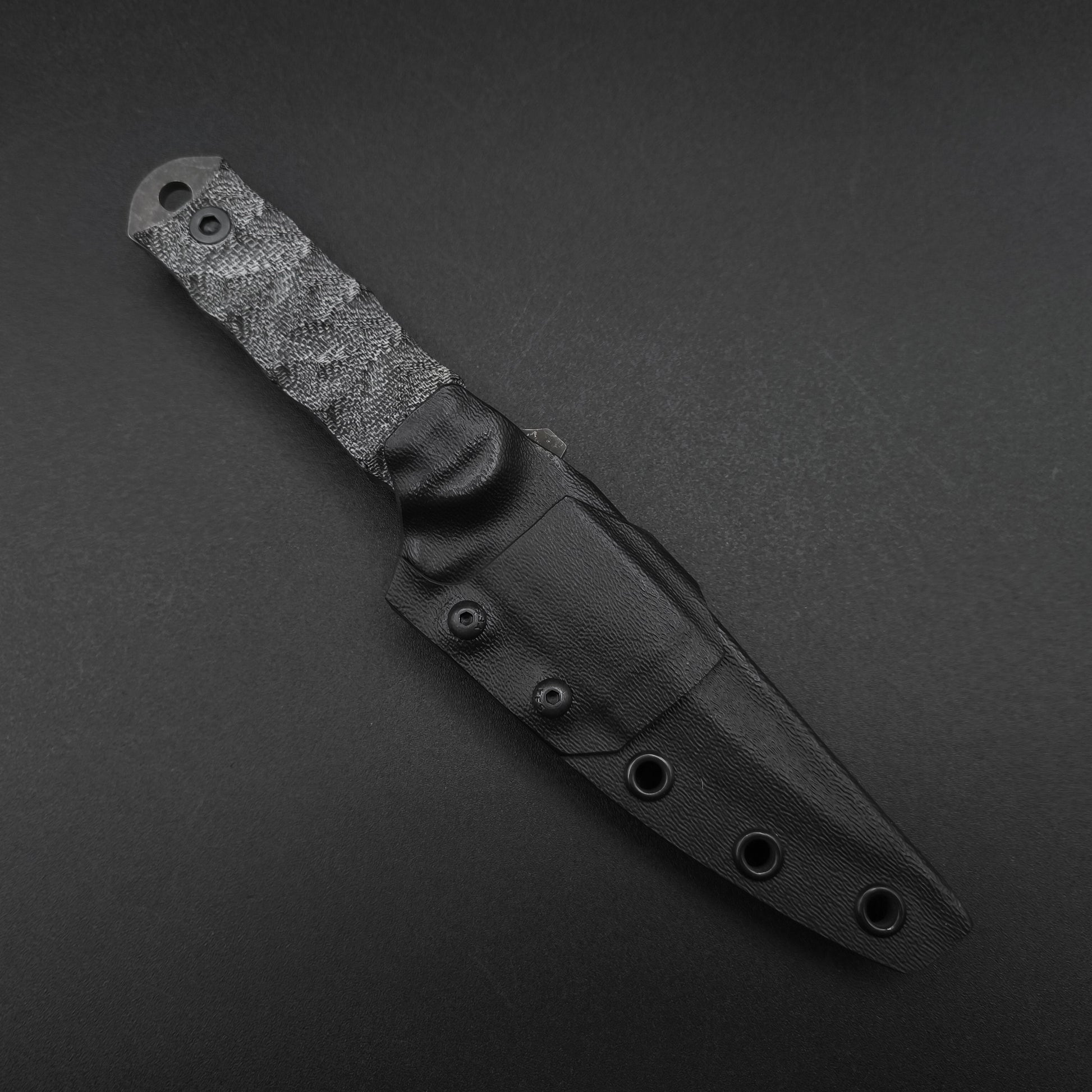 Half Face Blades Combat Filet Black Canvas Micarta 3