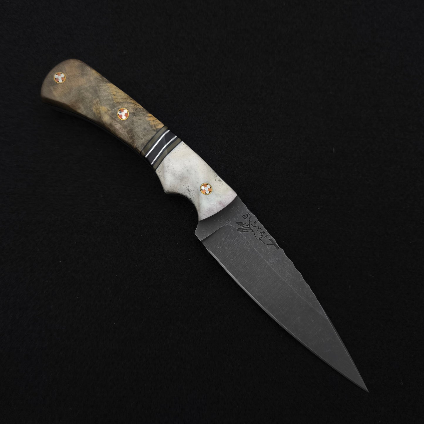 Half Face Blades Prometheus Elk Antler, Buckeye Burl 1