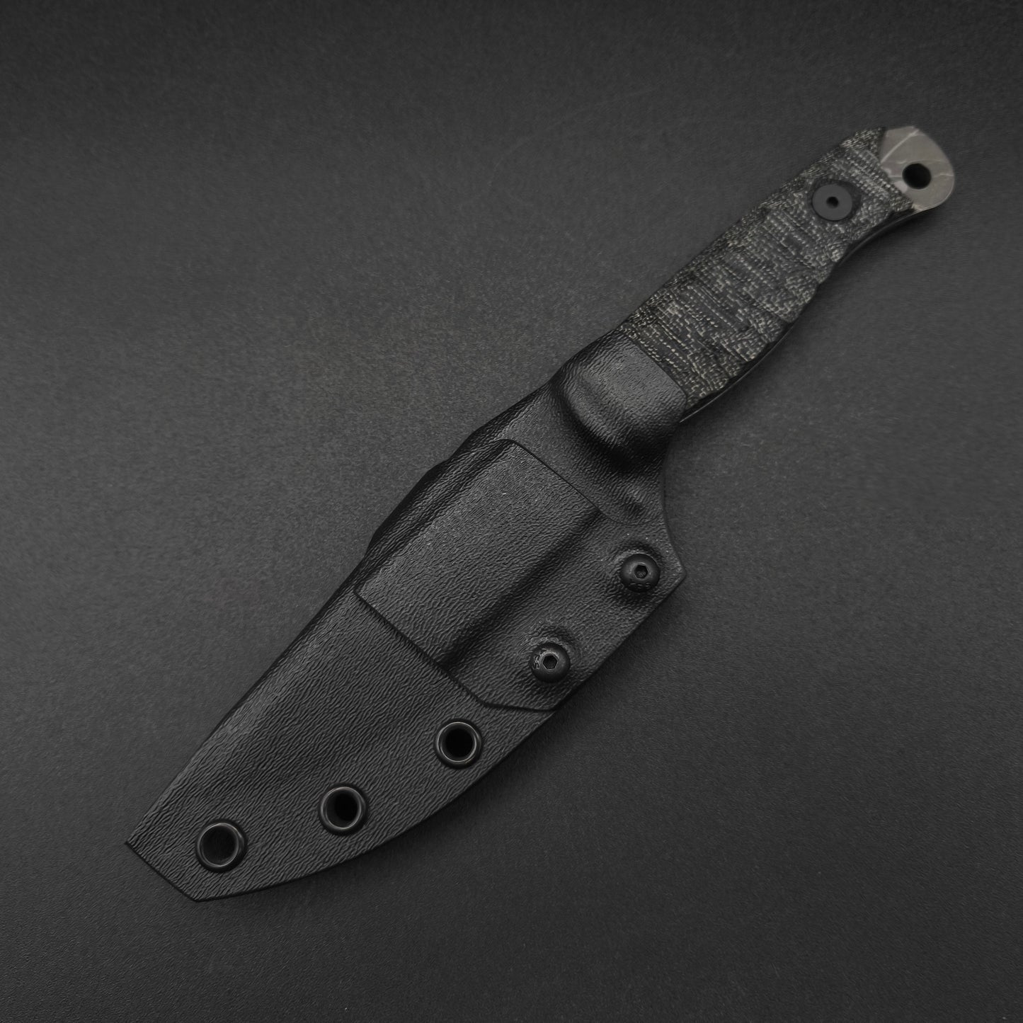 Half Face Blades Crow Scalper Black Canvas Micarta