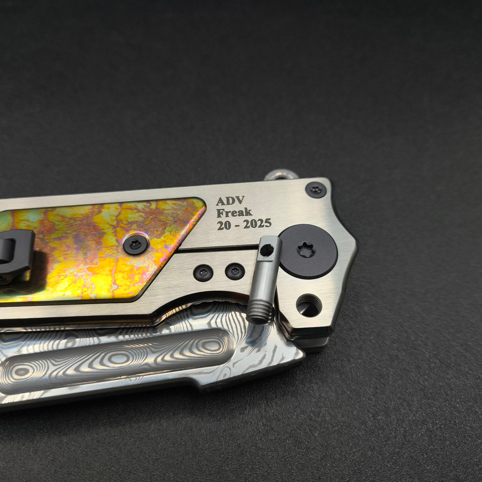 ADV Freak, Damascus, Satin with Acid Rain 6