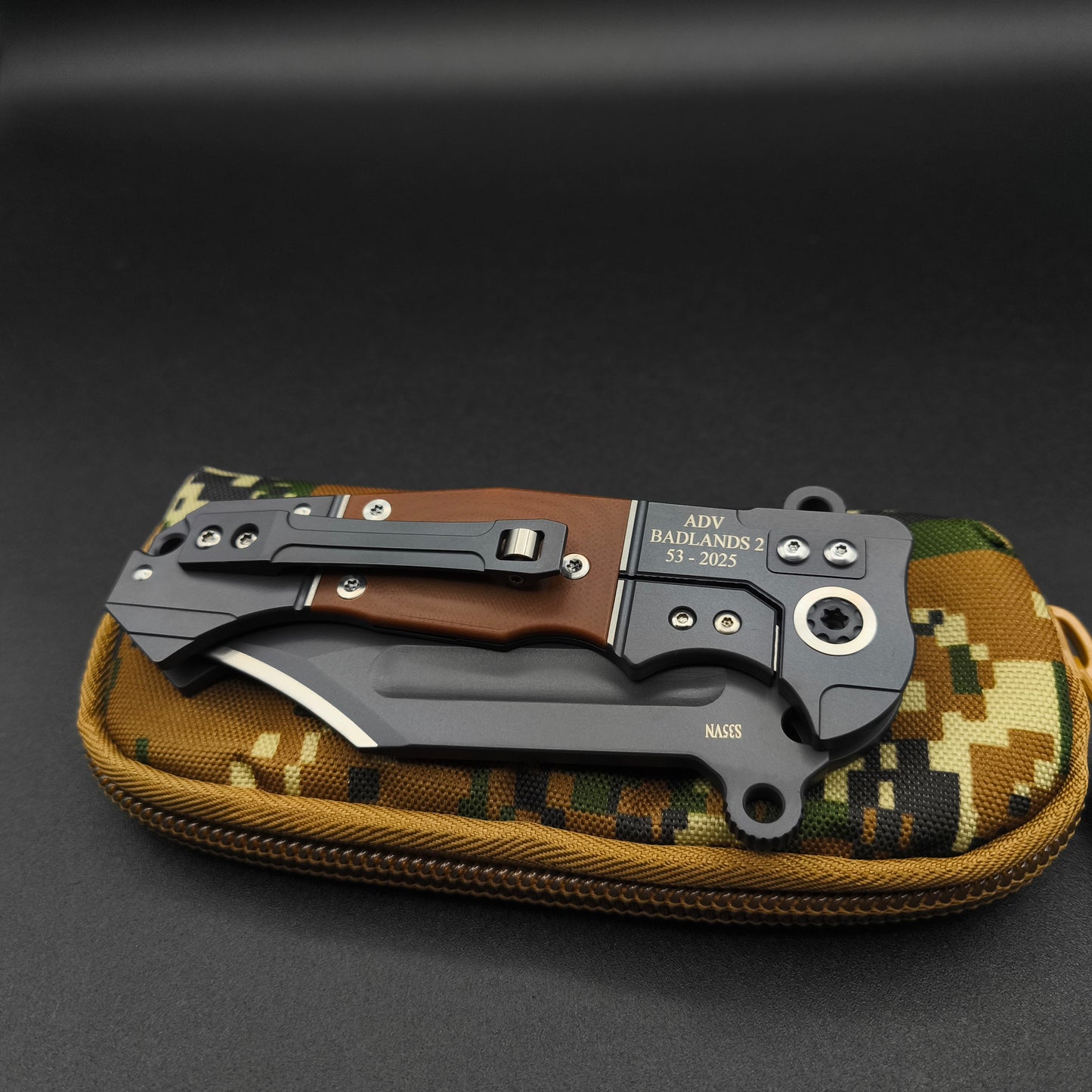 ADV Badlands Bowie Kalgard Brown G10