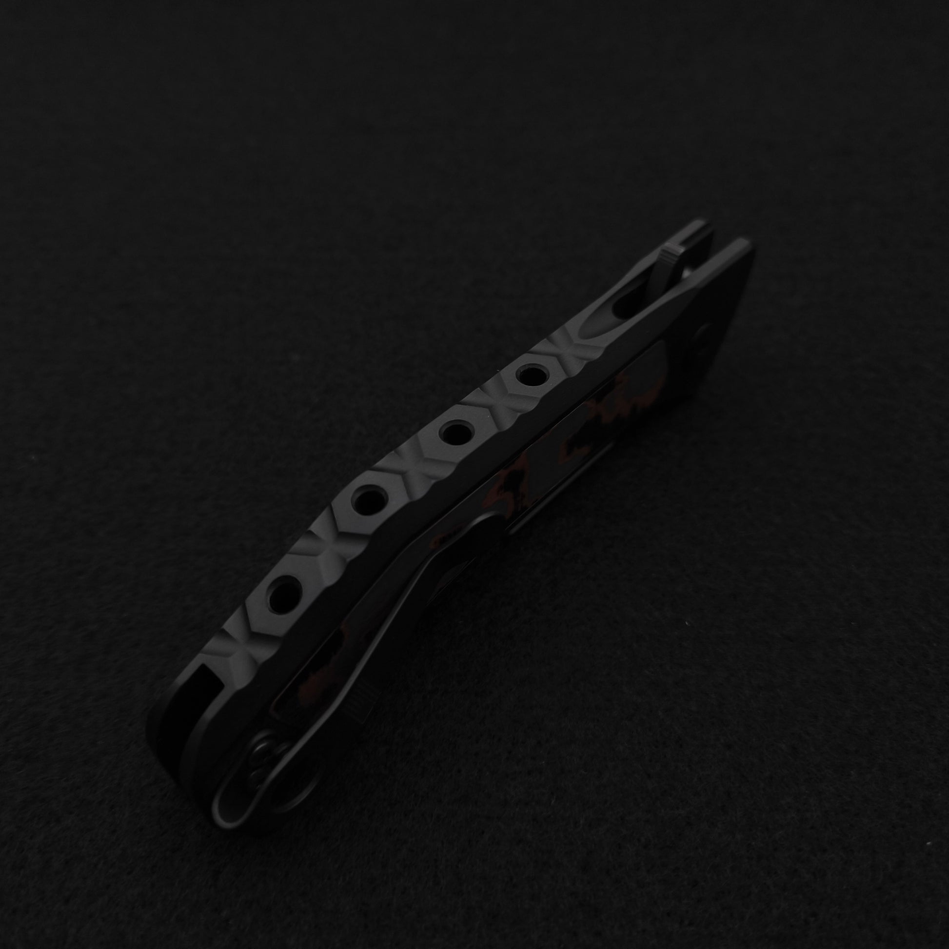 Half Face Blades Custom Kwaiken Folder Copper Camo Carbon Fiber 3