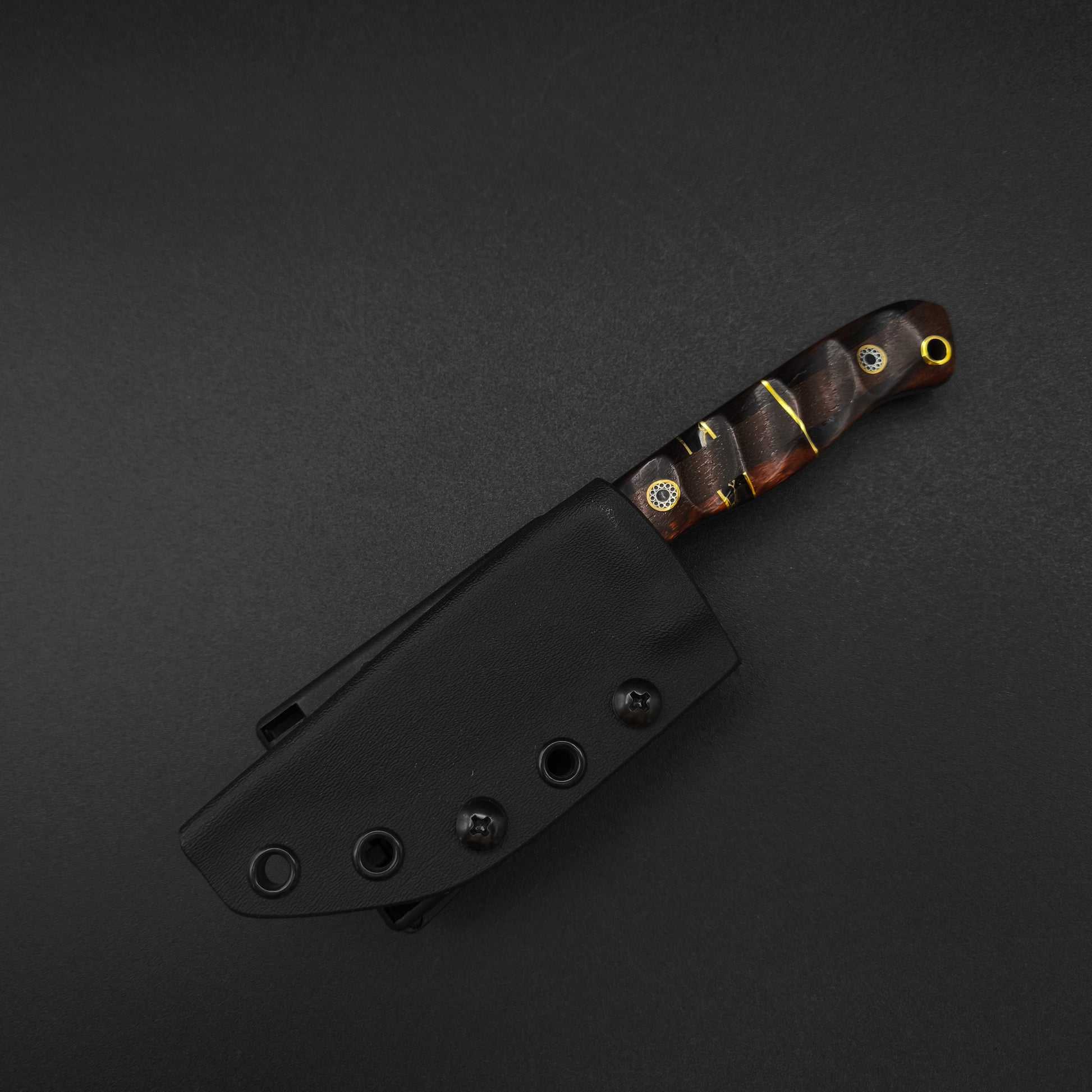 Sea Sick Blades Micro Fieldcraft Damascus Hawaiian Curly Koa 5