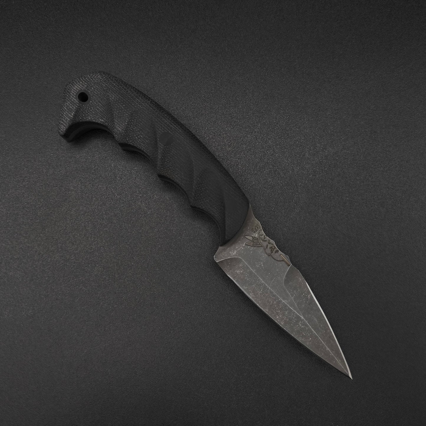 Half Face Blades HUMINT 3" Black Canvas Micarta 1
