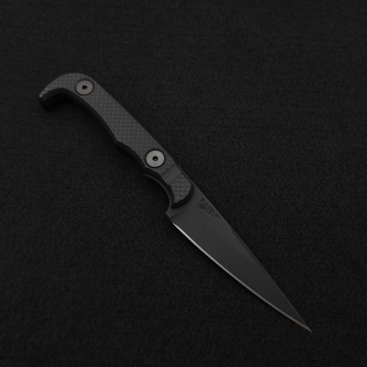 Half Face Blades Slenderman, Black G10, Armor Black Cerakote 1