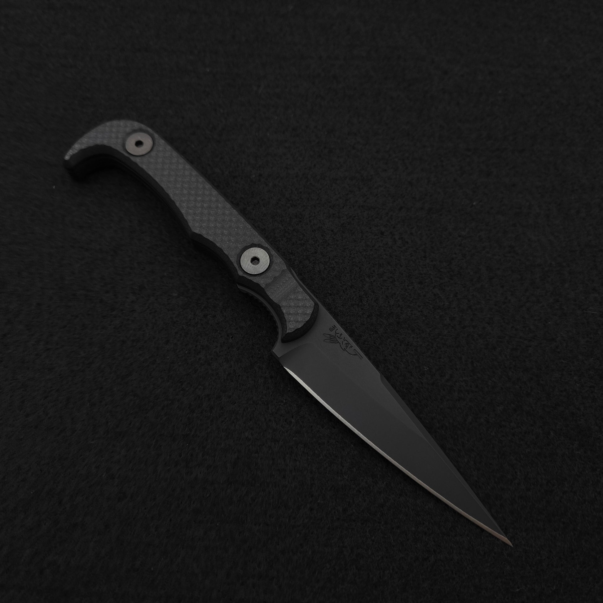 Half Face Blades Slenderman, Black G10, Armor Black Cerakote 1