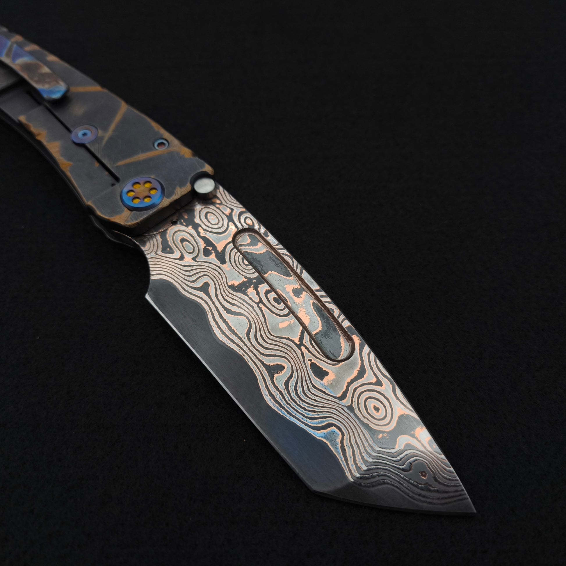 Medford Marauder H Baker Forge Copper Damascus Tanto, Black Fallout 3