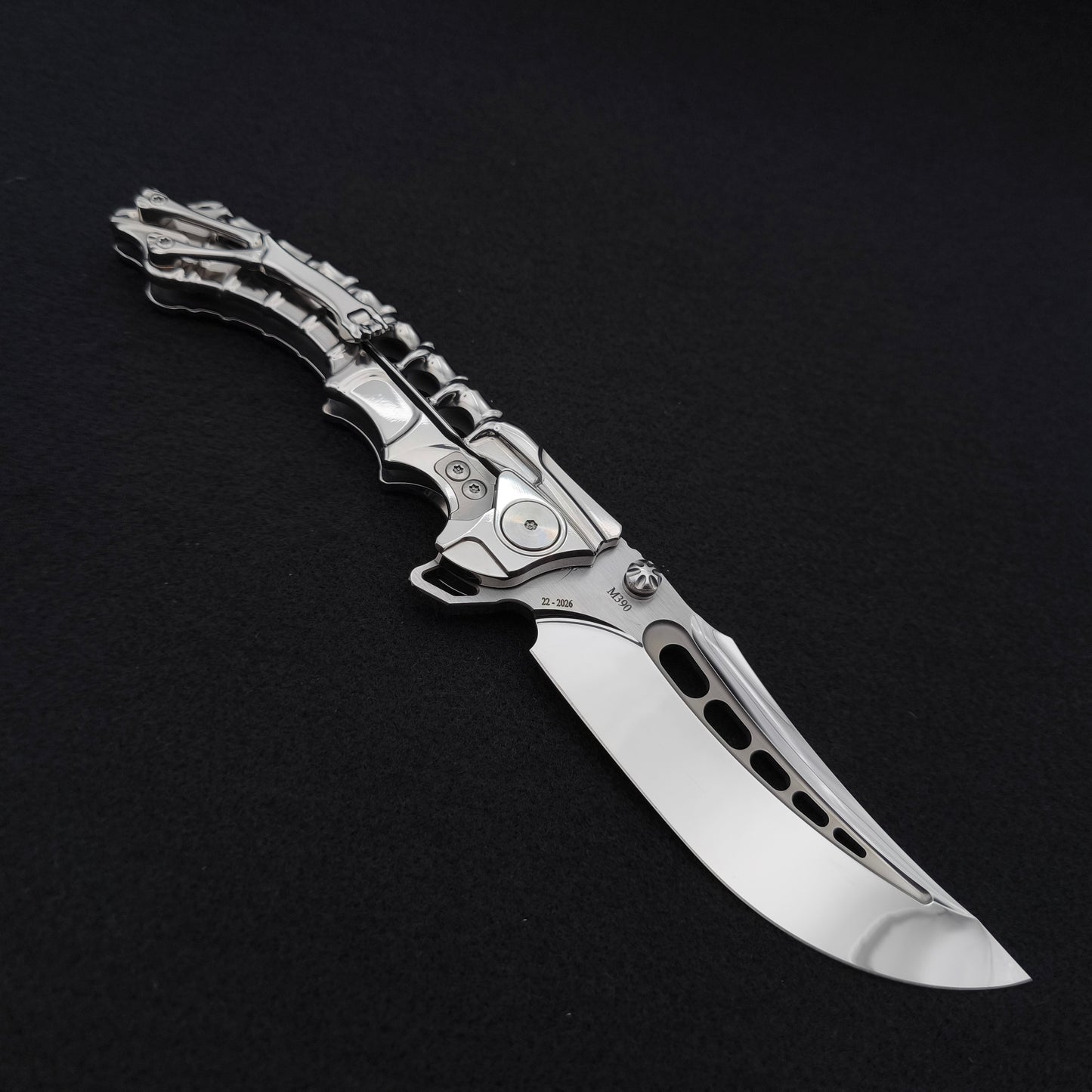 ADV Scavenger Gen 2, Integral Titanium Handle, Satin and Mirror finish, M390 2