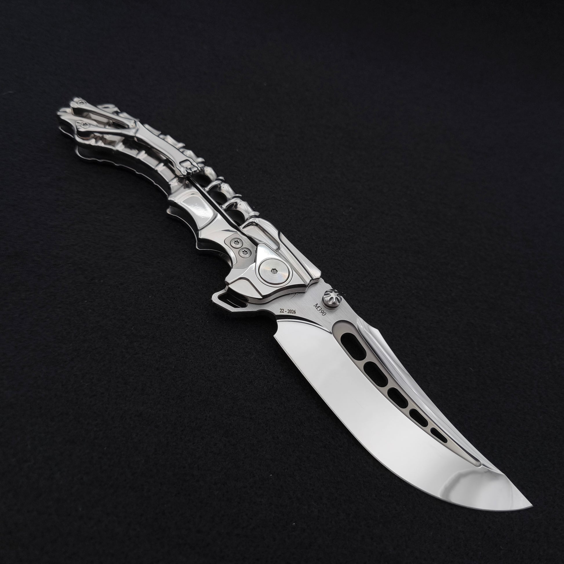 ADV Scavenger Gen 2, Integral Titanium Handle, Satin and Mirror finish, M390 2
