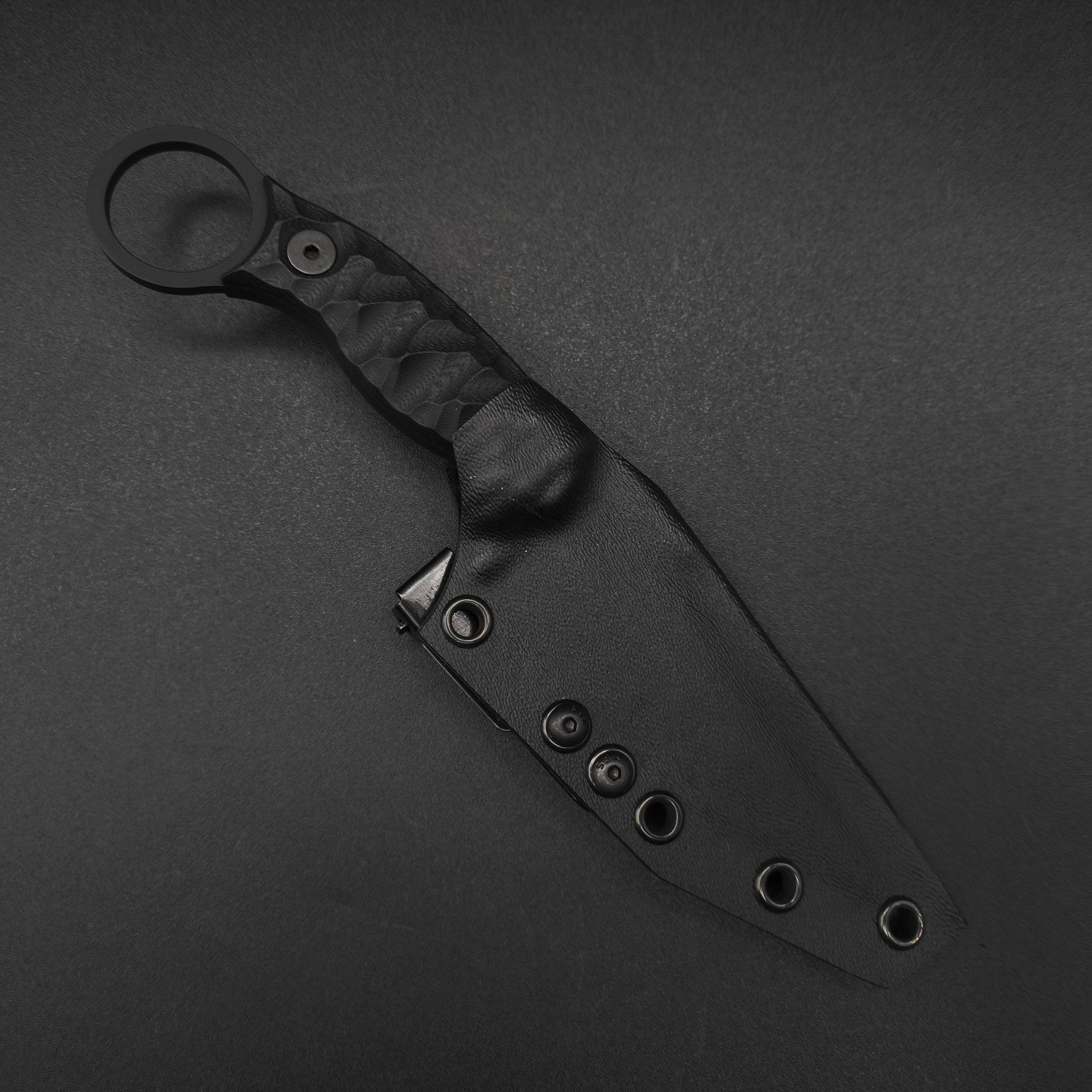 Half Face Blades Ringed Tac Tanto, Black G10, Armor Black Cerakote 3