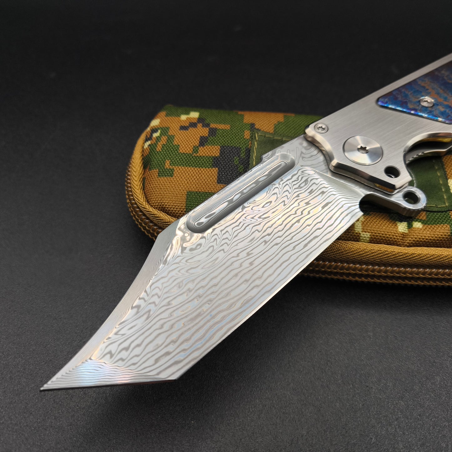 ADV Freak, Damascus, Satin with Acid Rain 3