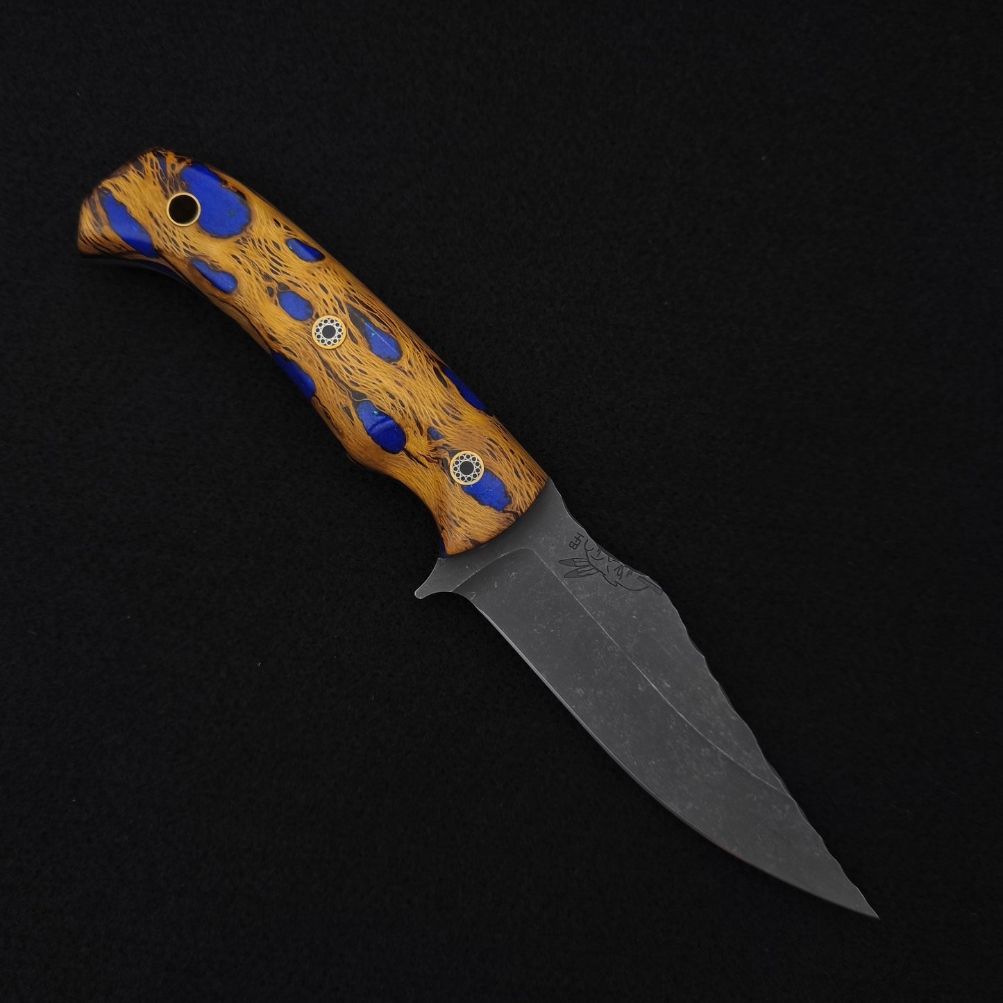 Half Face Blades Tosahwi, Cholla and Blue Lapis Inlay in Resin