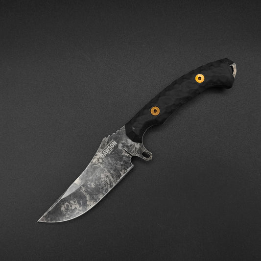 Dawson Knives Woodsman Rainstorm, Black G10, ProCut 1
