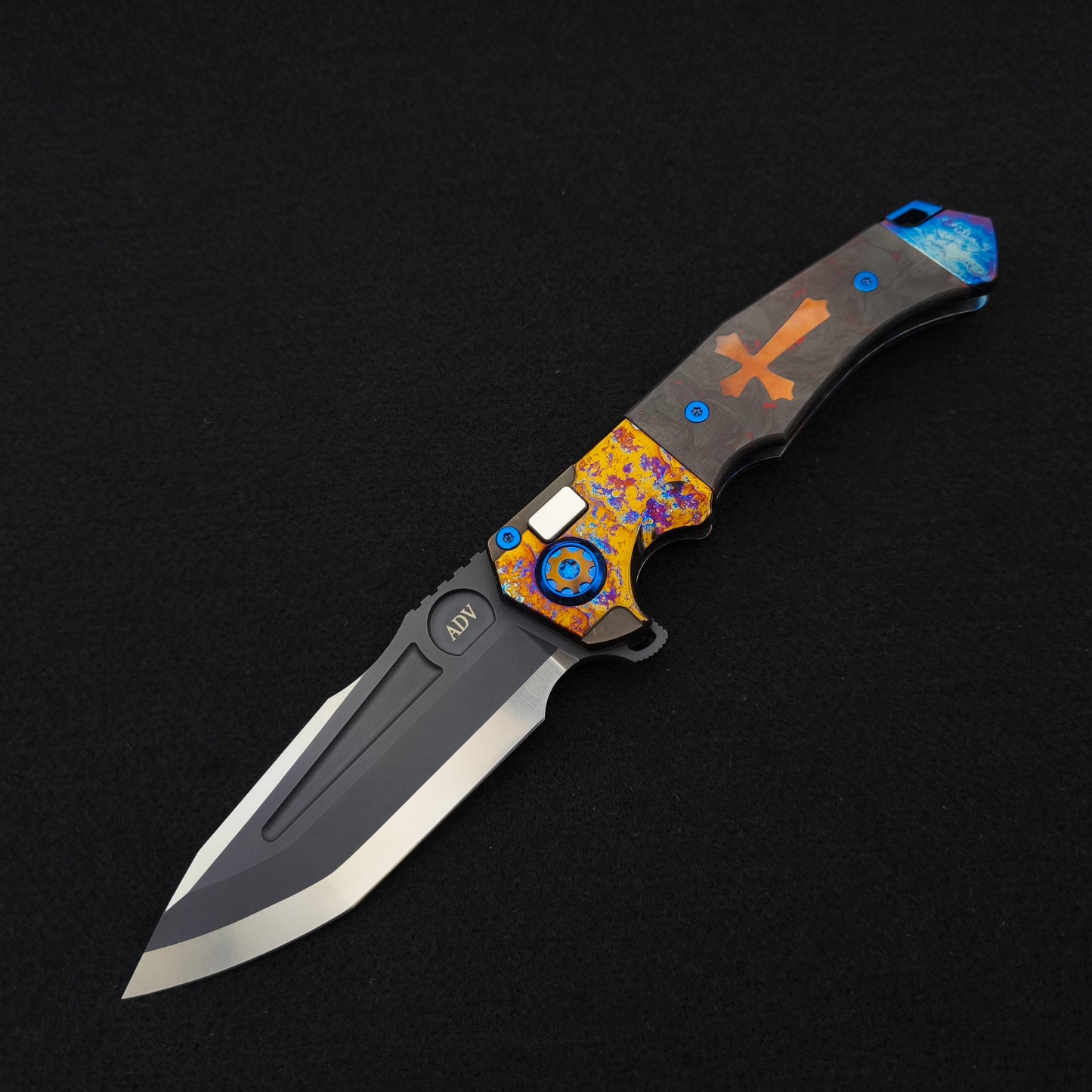 ADV Ronin Acid Rain, Carbon Fiber with Orange Cross 1